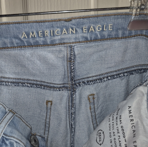 American Eagle Outfitters Light Blue  90sStraight Leg Jeans Size 4 regular EUC - Picture 6 of 14